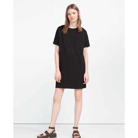 Zara Dresses & Skirts - NWOT Cute ZARA Trafaluc Shirt Dress - Black Size 17-18